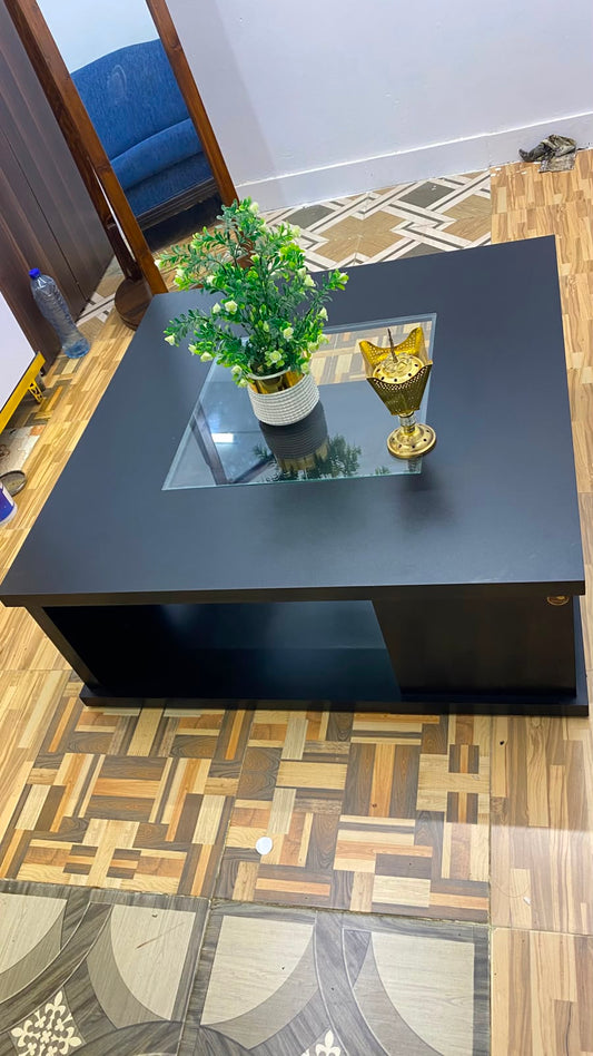 Anchor Center Table with Vintage Glass Top