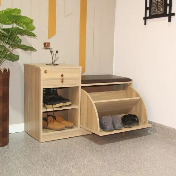 SHOE RACK WITH SEAT - FURNISHCO