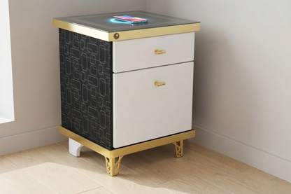 Infinty Bedside Table with Wireless Charger