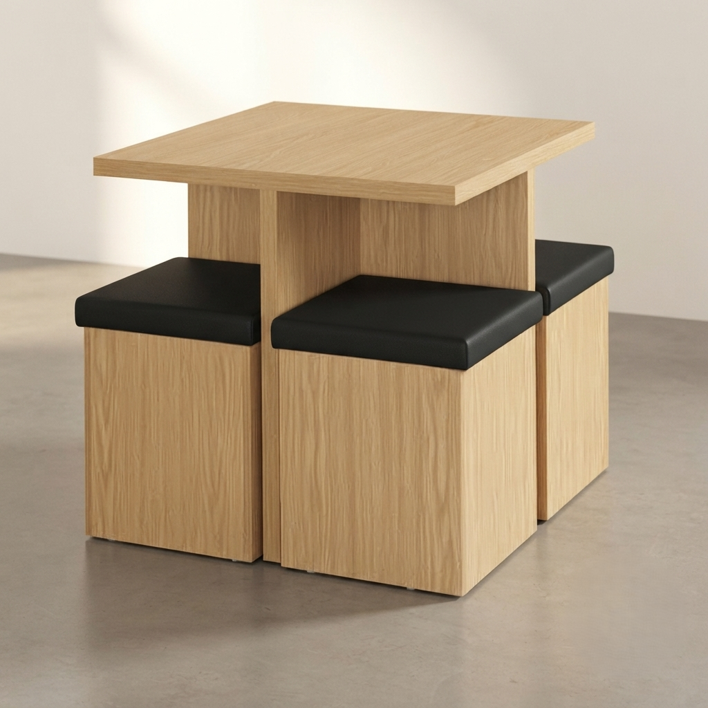 Wonderlust Dining Set with Cube Stools