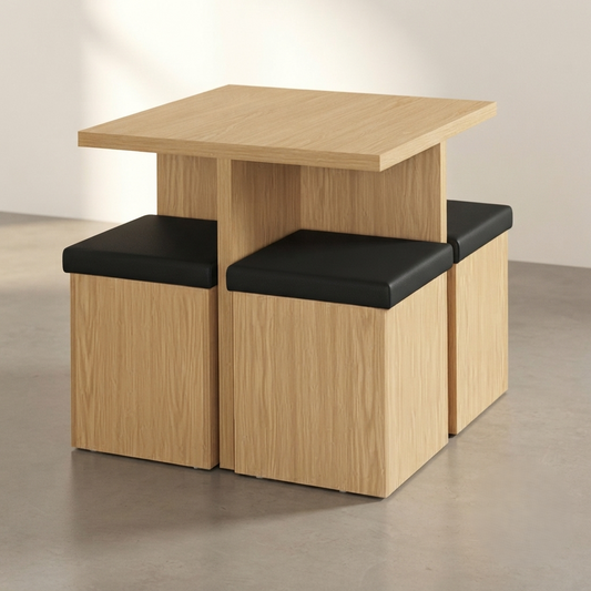 Wonderlust Dining Set with Cube Stools