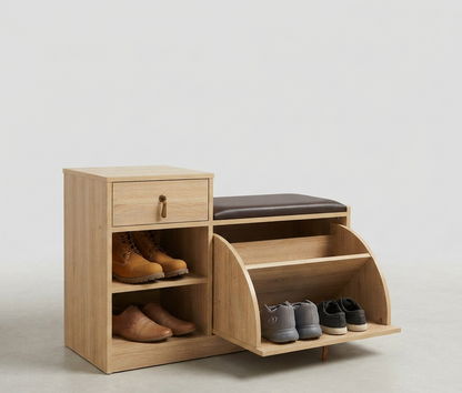 Shoe Rack with Seat – 8 Pair Storage Bench