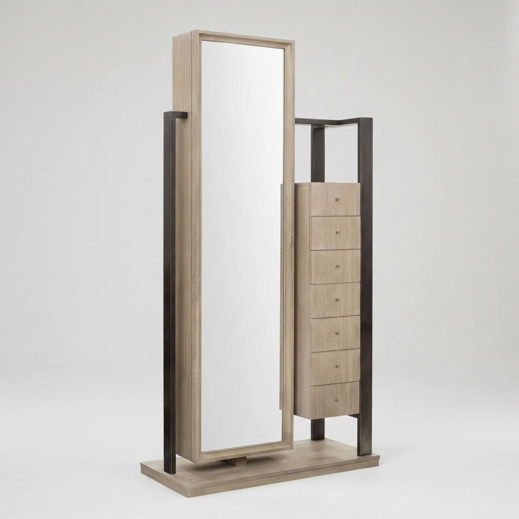 Swing Dresser with Adjustable Mirror