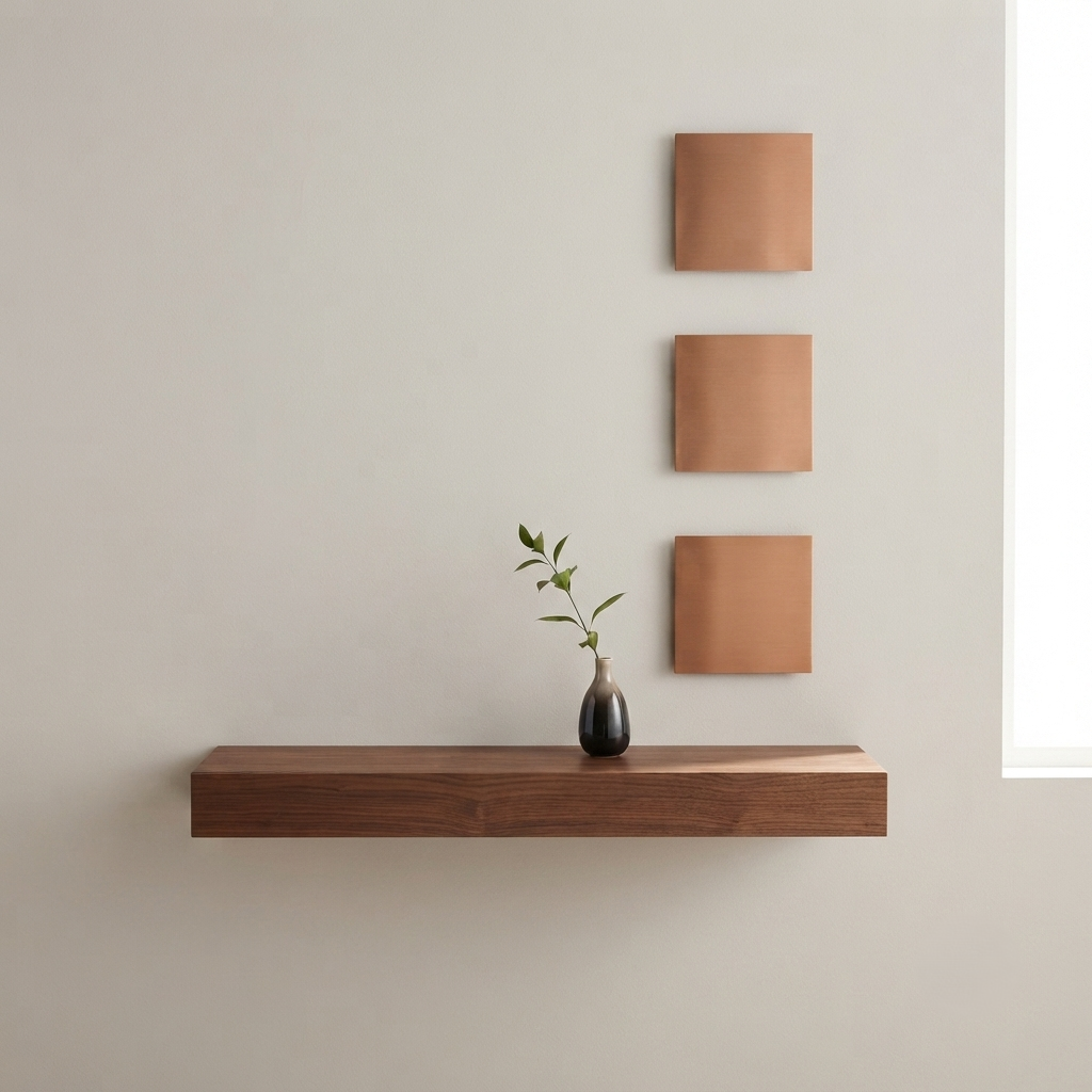 Entry Elegance Console Table with Half-Moon Mirror