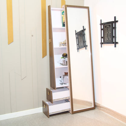 Reflekt Mirror Dresser with Open Shelves