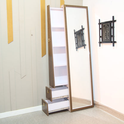 Reflekt Mirror Dresser with Open Shelves