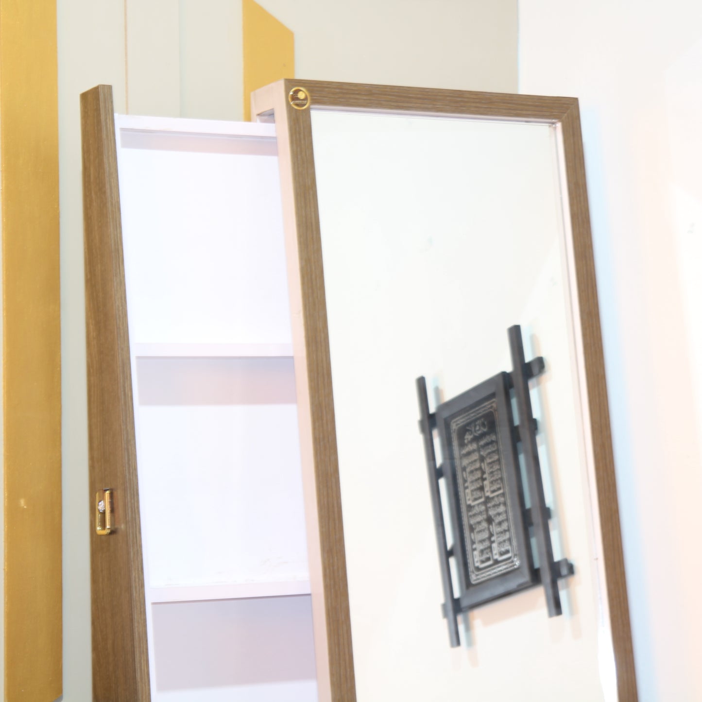 Reflekt Mirror Dresser with Open Shelves