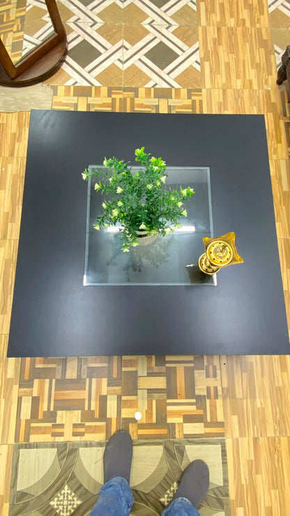 Anchor Center Table with Vintage Glass Top