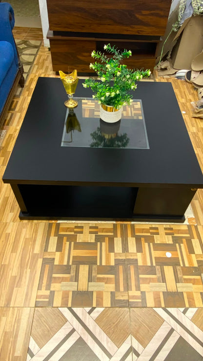 Anchor Center Table with Vintage Glass Top