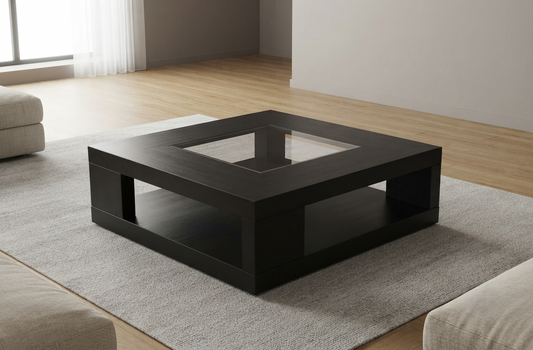 Anchor Center Table with Vintage Glass Top