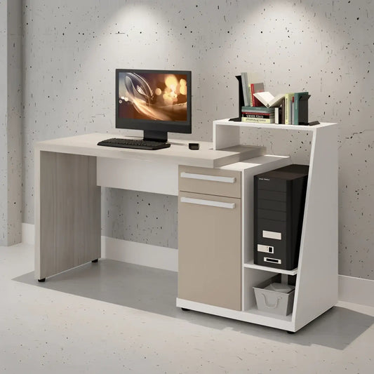 Data Dock Computer Table with Touch Drawer and CPU Rack
