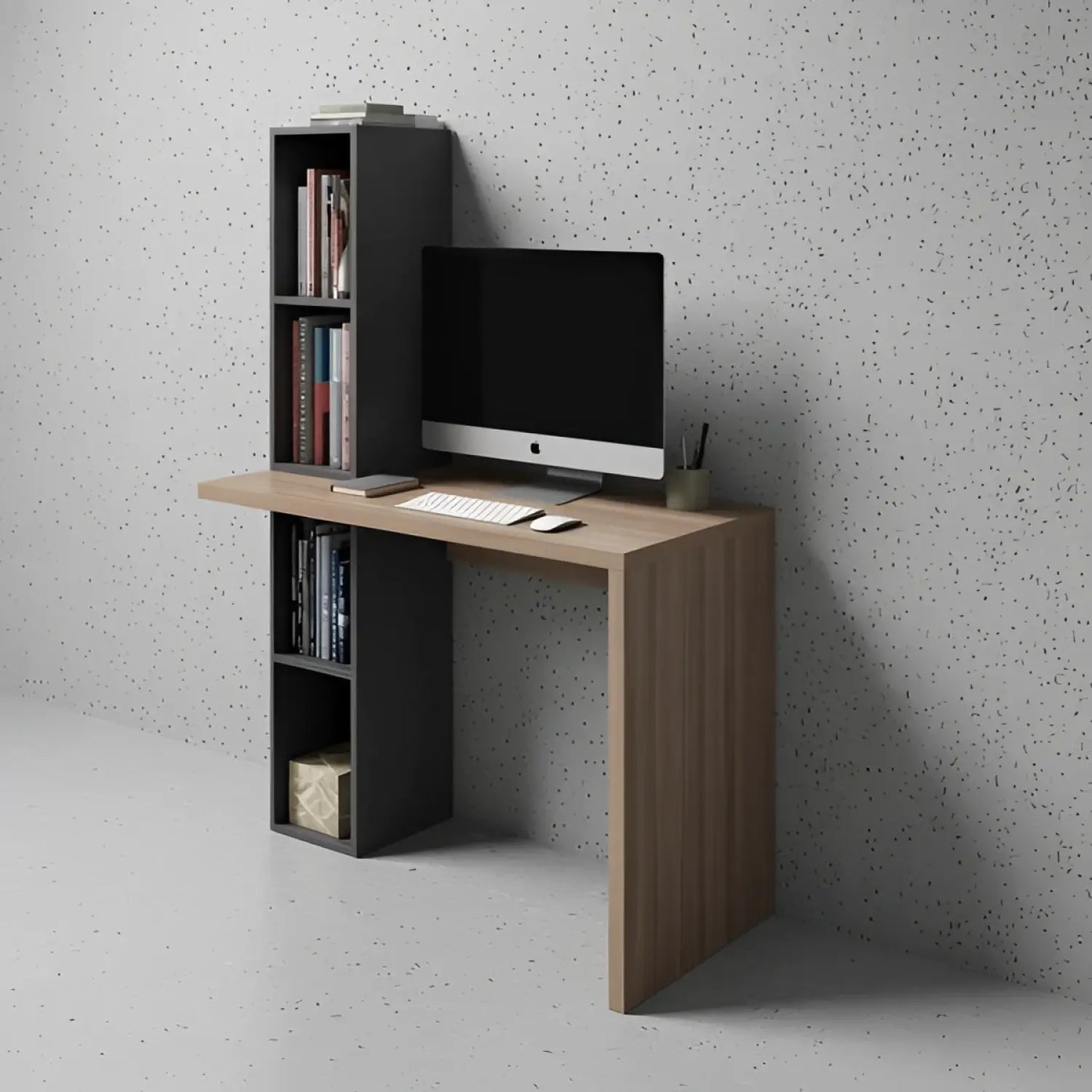 Logic Linx Wall Mounted Computer Desk with Shelves