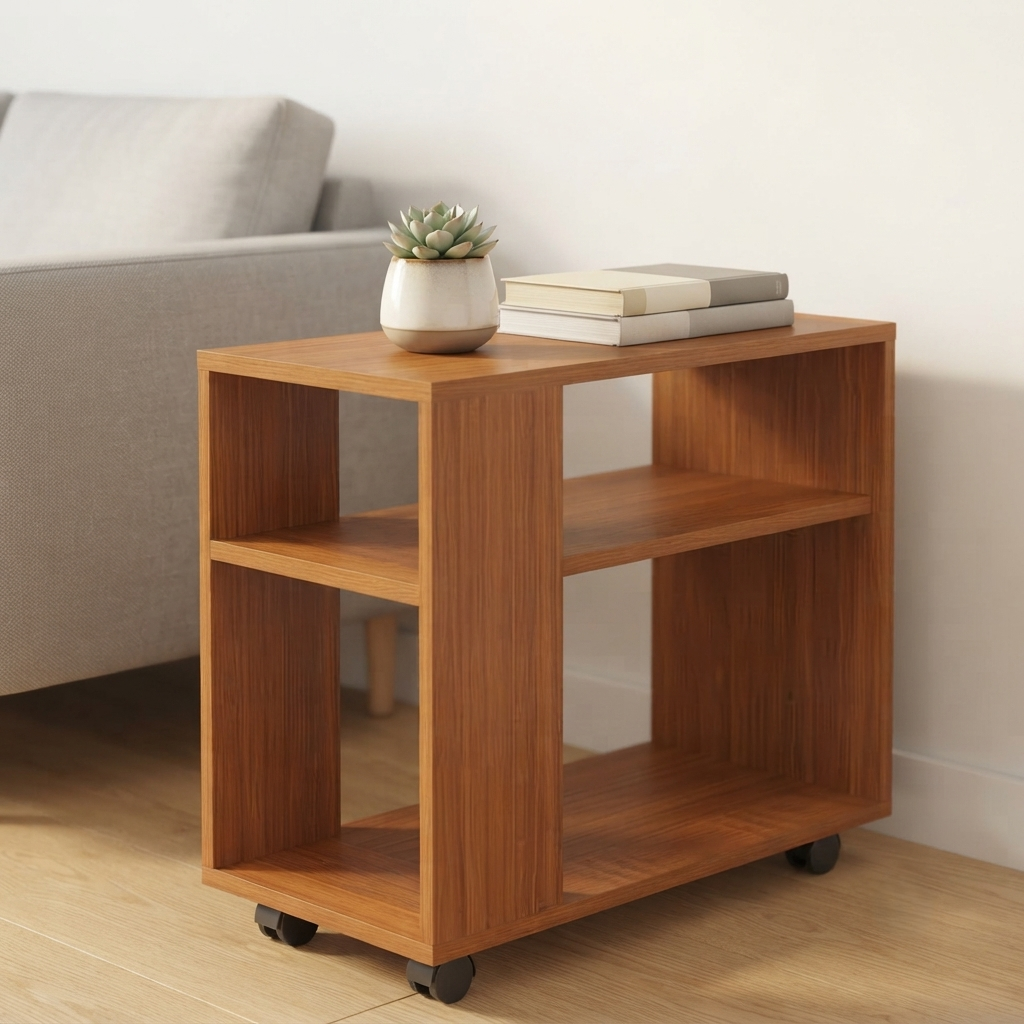 Nook Side Table with Open Shelves