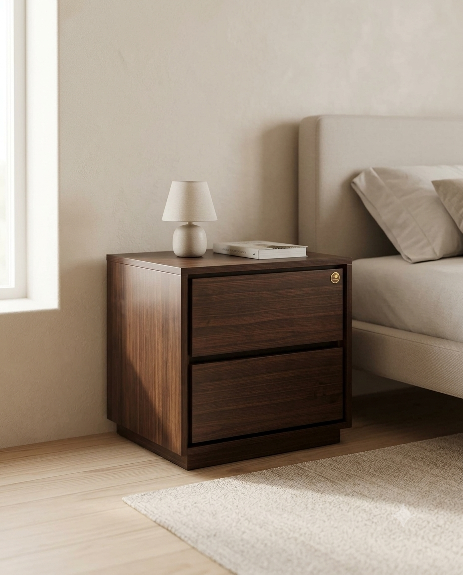 Vital Bedside Table – Foil Finish
