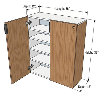 Shoe Cabinet with doors - Premium Shoe Organizer